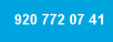 920 772 07 41 920 772 07 41